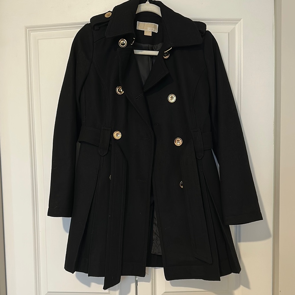 Michael Kors Black Double-Breasted Women's Coat
